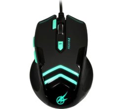 PORT DESIGNS Arokh X-2 Optical Gaming Mouse - Black & Green
